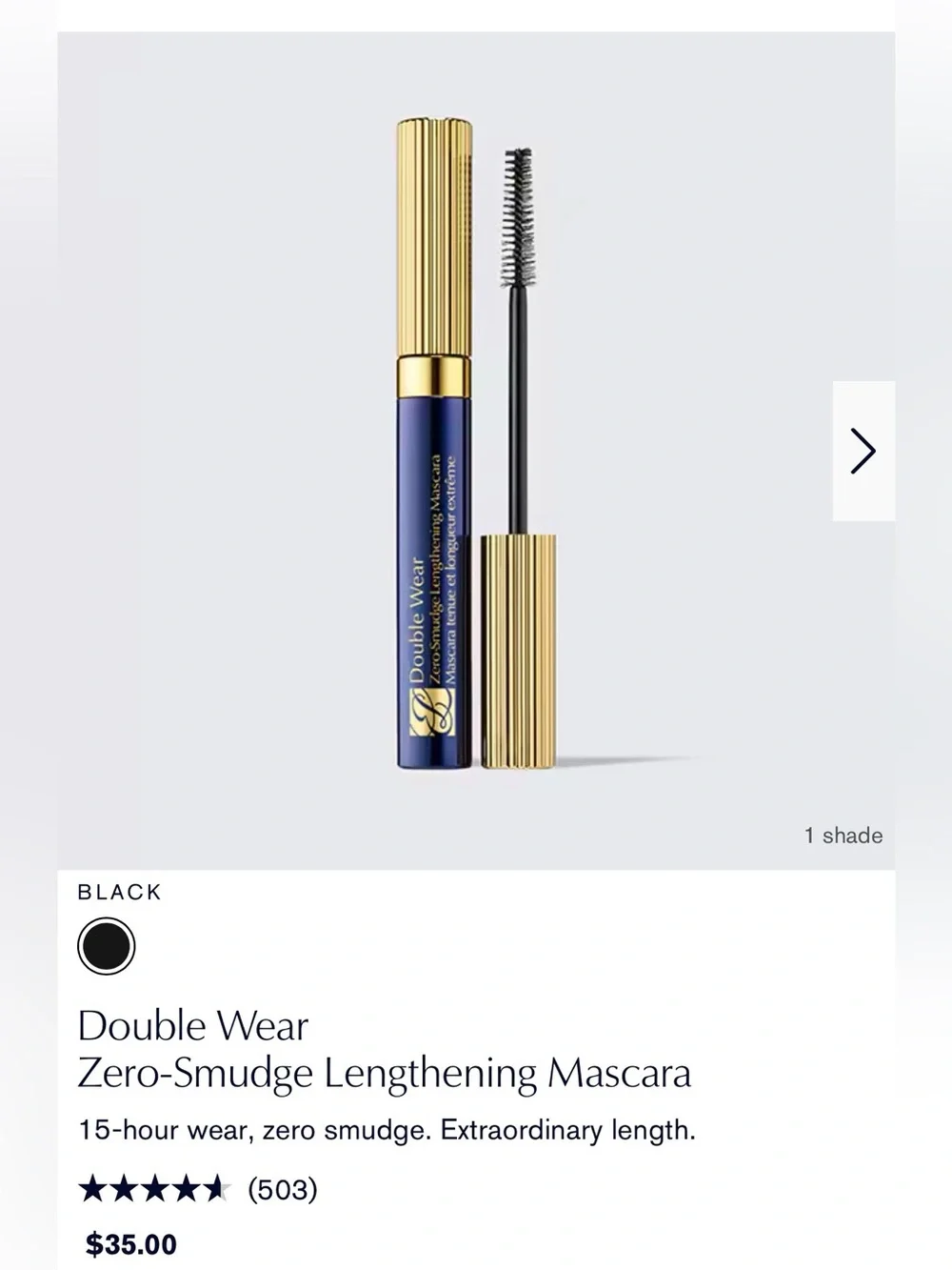 Estee Lauder Double Wear Zero-Smudge Lengthening Mascara — Black